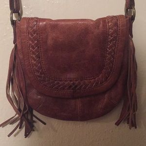 Lucky brand brown leather satchel